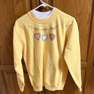Charming Yellow Heart Sweatshirt